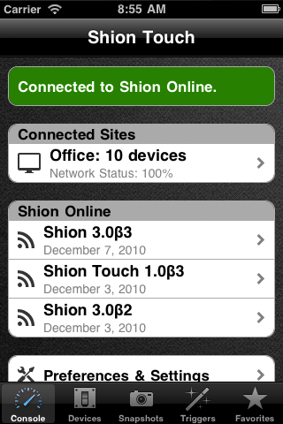 Shion Touch: Console